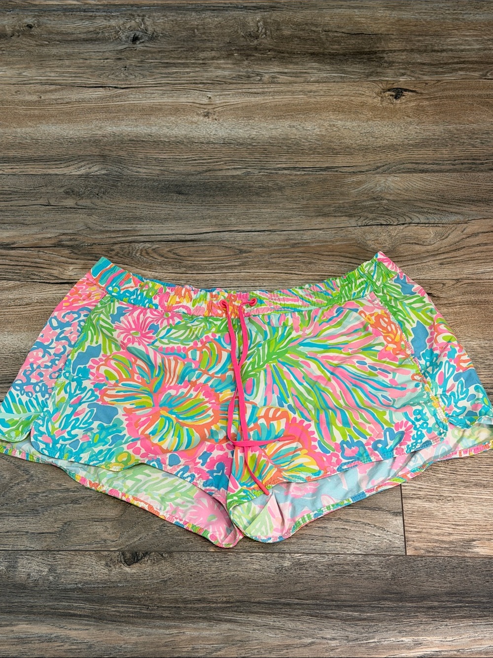 Lilly Pulitzer Luxletic Multicolor Tropical Print Athletic Shorts